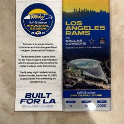 Acrylic Football Ticket