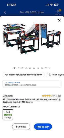 48”    7 in 1 Game Table