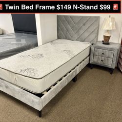 New Solid Twin Bed Frame  (((( Available In Different Colors 
