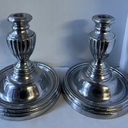 Stunning Mexican candlesticks Pewter 