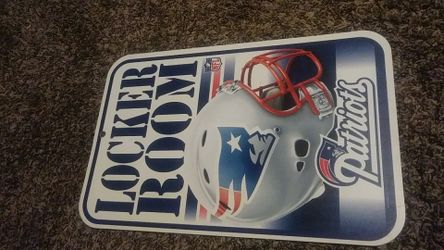 New England Patriots locker room sign wincraft made in USA
