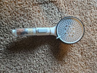 RV shower head with Filter beads and on/off button but no hose
