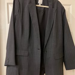 Halogen pant suit set Womens Plus (Dark grey)
