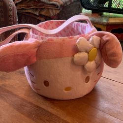 Pink Hello Kitty Halloween Trick Or Treat Candy Basket 