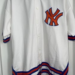 Authentic New York Knicks Pre-Game Button Up- Rare