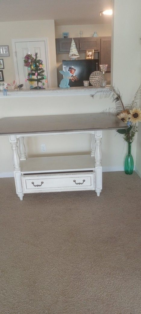 Distressed Counter Height Ashley Signiture Kitchen Set With Drawer