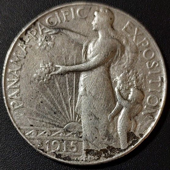 1915 -S,  Panama Pacific, Commemorative 50¢ Silver Coin