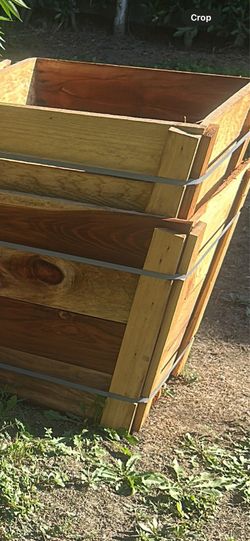 Wooden planter box crates 24 inch agriculture plants trees