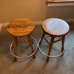 Solid Oak Bar Stool’s 