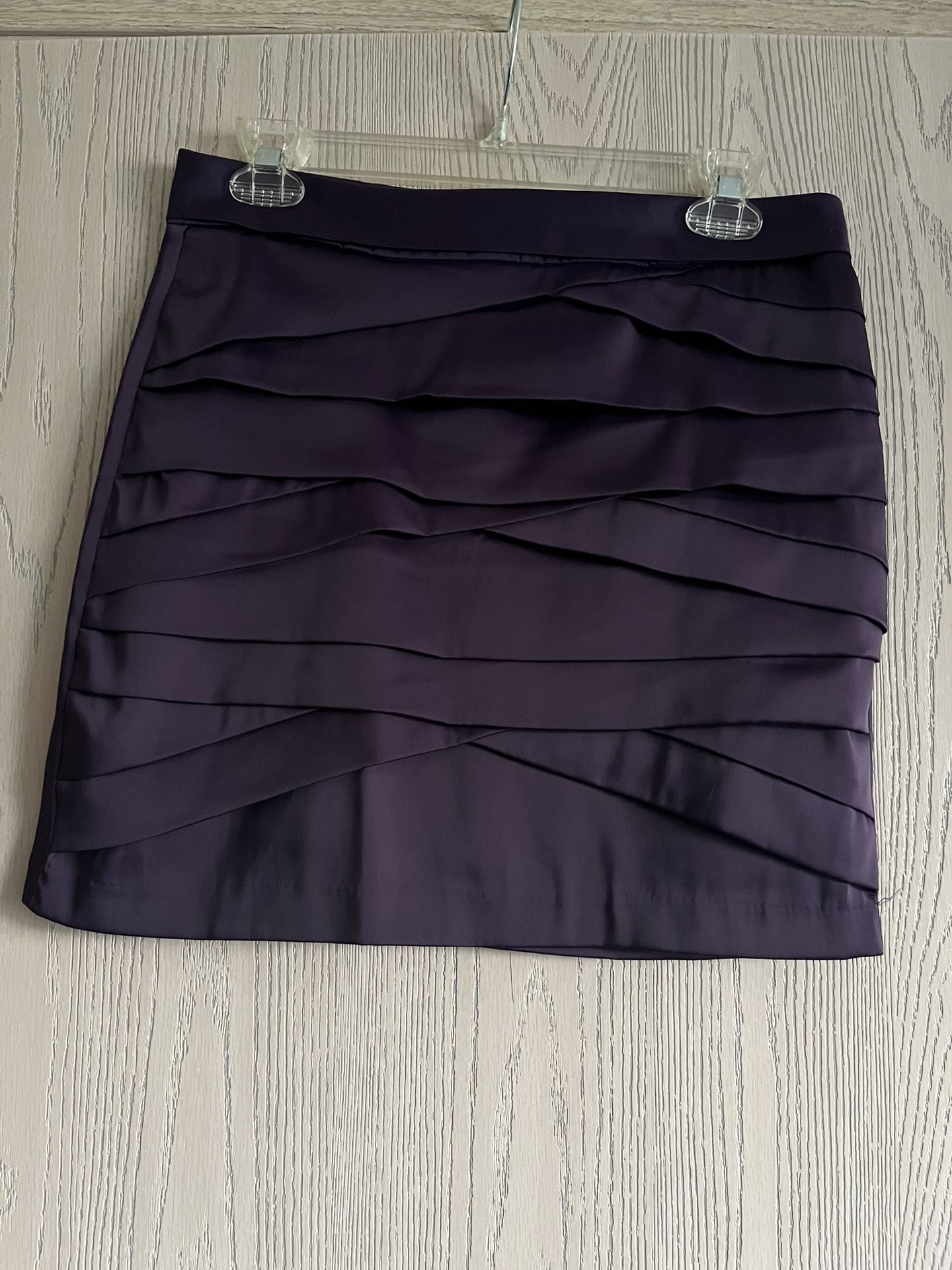 Purple Mini Skirt with Pleats Size Medium