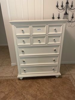 White Tall Chest of Drawers