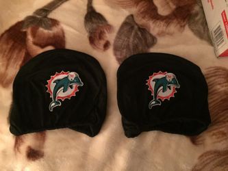 Miami Dolphins headrest covers
