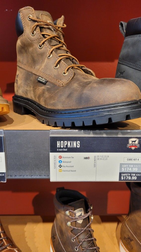 Red Wing Irish Setter Hopkins Size 12 New Work Boots Safety Toe
