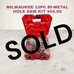MILWAUKEE 13PC BI-METAL HOLE SAW KIT