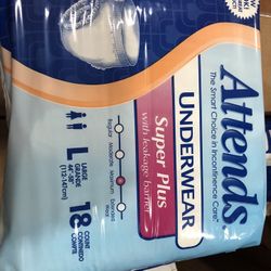 Attends Super Plus Underwear, L