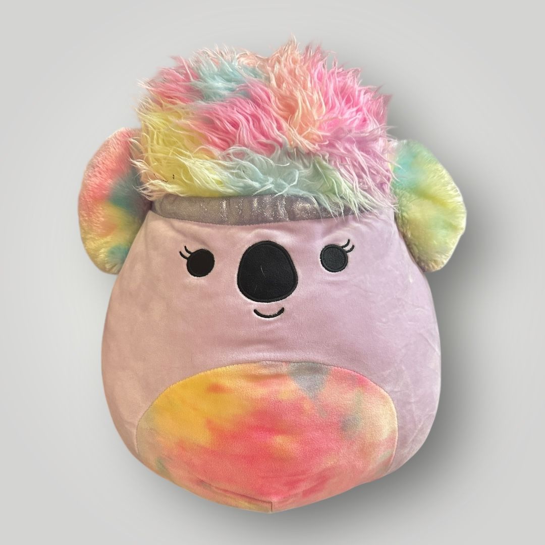 16" Squish Doos SquishMallows CARTY Koala Tye Dye Rainbow Plush Toy