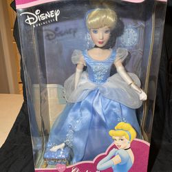 Disney Princess Porcelain Doll Cinderella Brass Key Collectibles 2002 New in Box