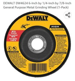 DW4624 6" Metal Grinding Wheel