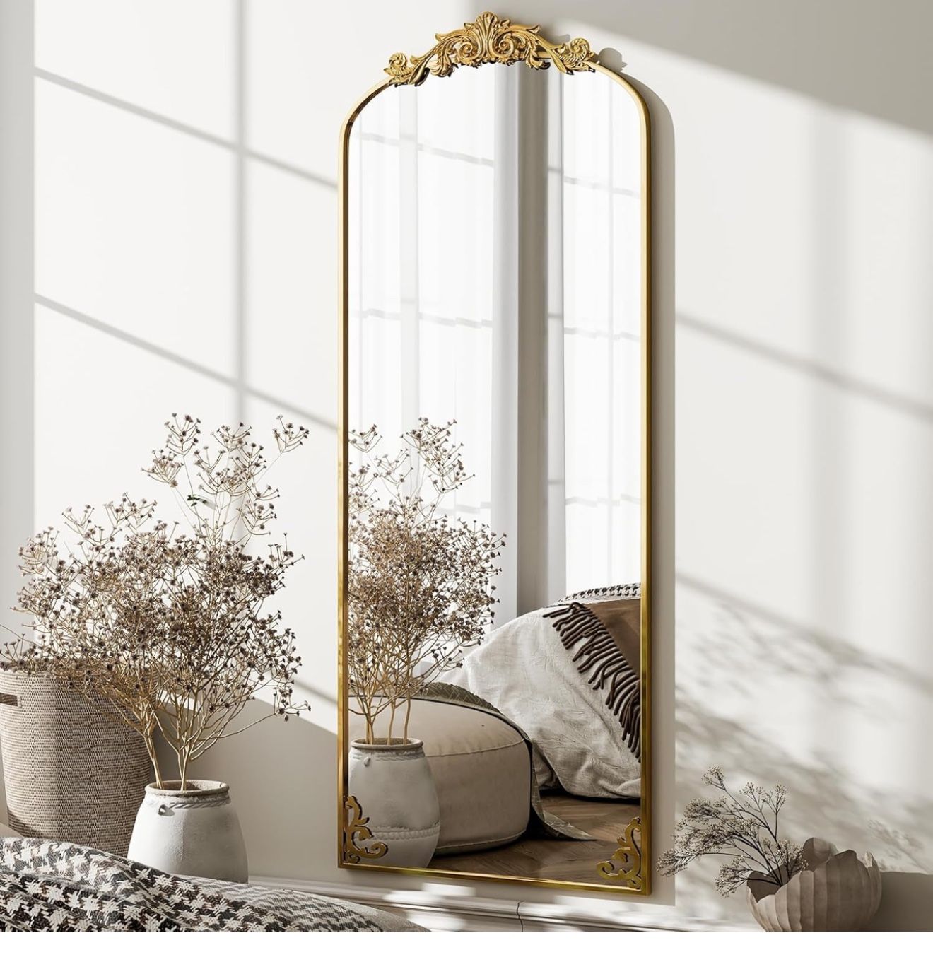 Full Length Minte Mirror Freestanding 64 “ x18" Flour sea Metal Frame,New Products : American Fashion Style Bags On Sale
