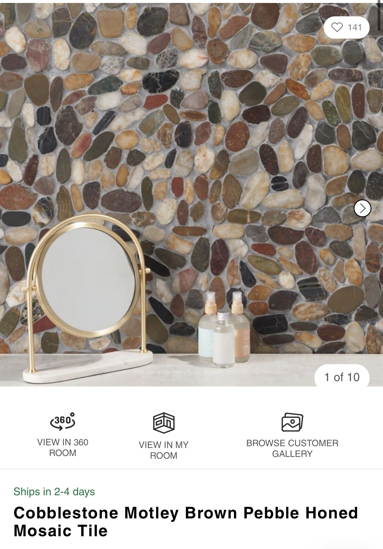 Beautiful Cobblestone Mosaic Tiles ($ Per sheet)