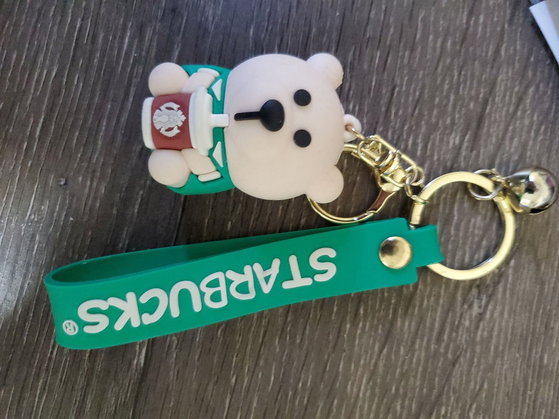 STARBUCKS Limited Edition Cute BEAR Thick Wristlet Keychain