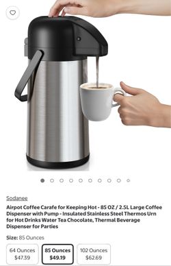 GEOUJA STAINLESS STEEL AIR POT COFFEE BRAND NEW IN BOX $30