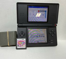 Nintendo Ds Lite Black With Charger And Hello Kitty Game Included