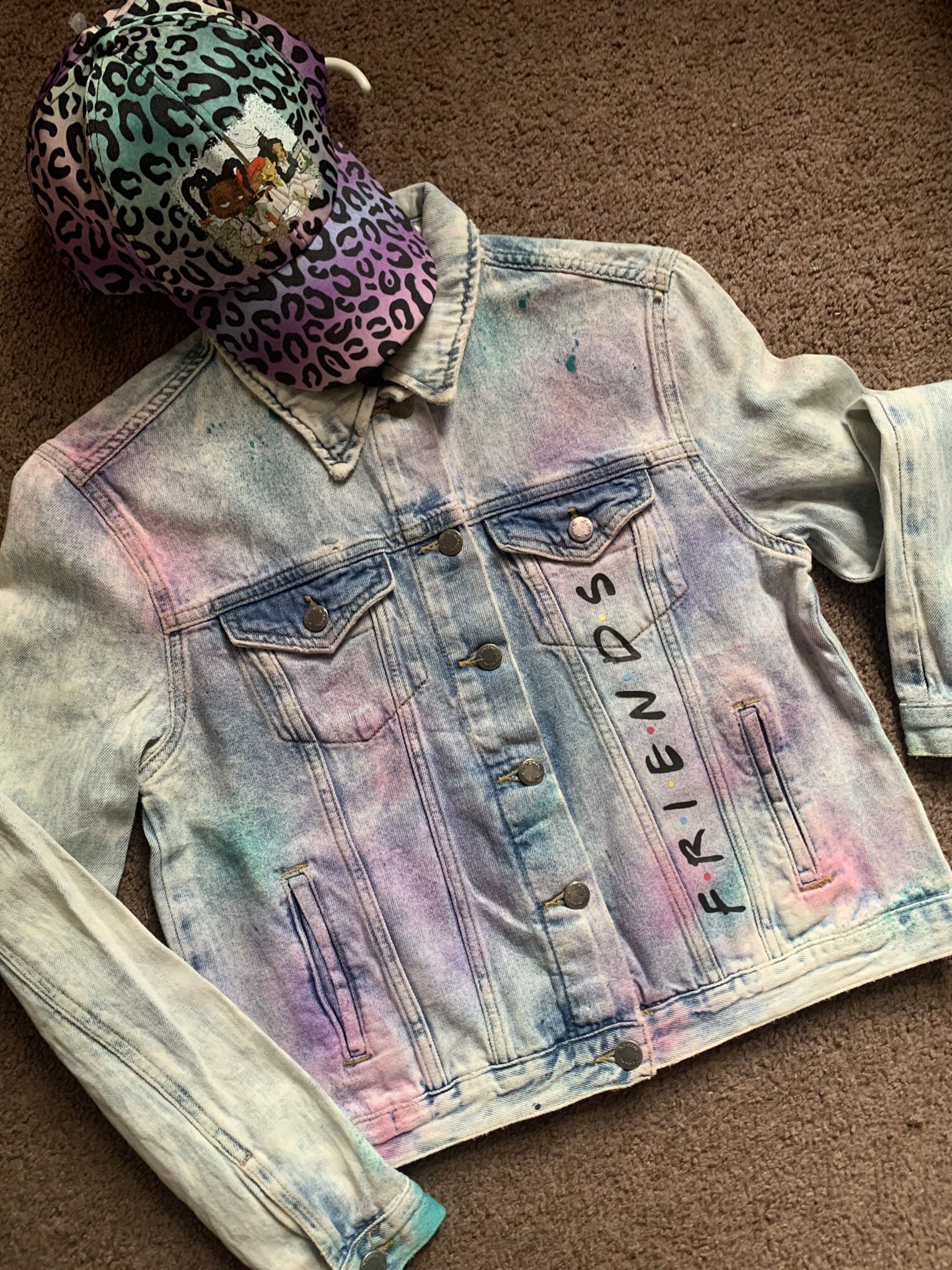 Womens Jean Jacket With Hat Size Medium