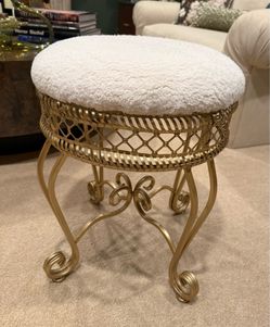 Cute Gold Vanity Stool