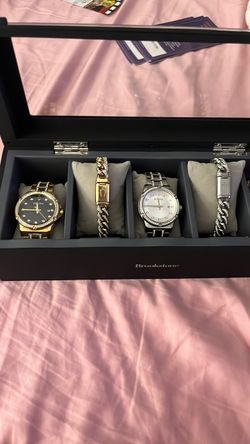 Bulova Watch and Bracelet Set – Gold & Silver