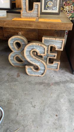 Wood And Tin Letters