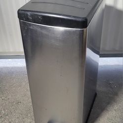 Silver Step-On Trash Can