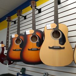 New Acoustic  Guitar  Fender Fa125/sb, And Beige Model Fa 125/ns