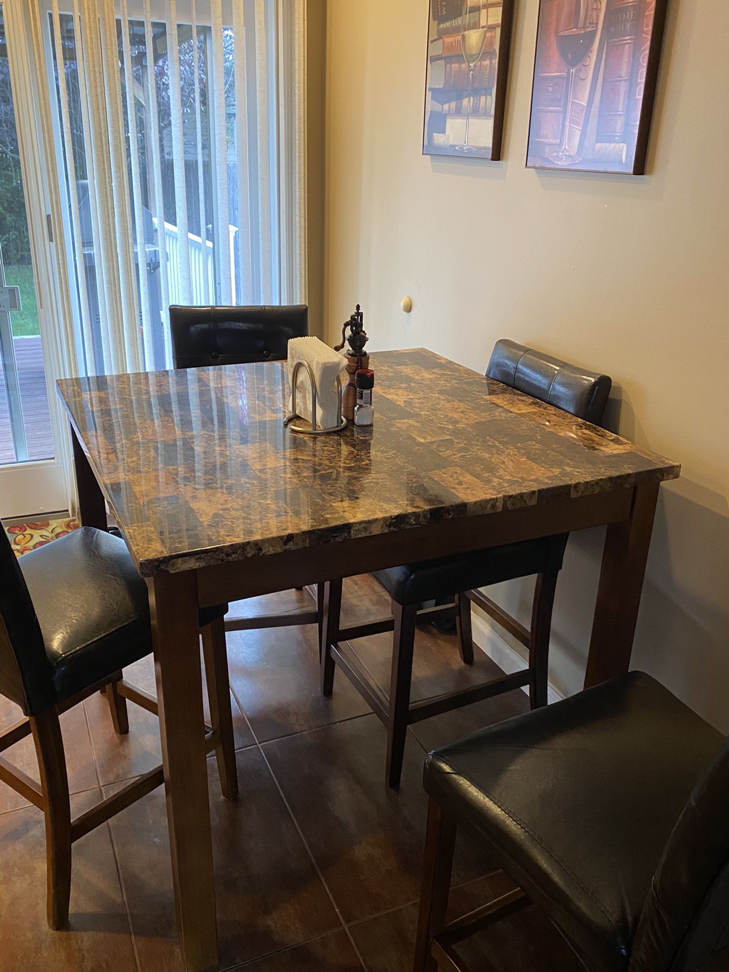 Breakfast room table - pub height