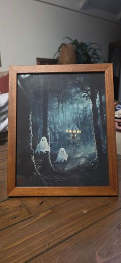 Halloween ghost art frame