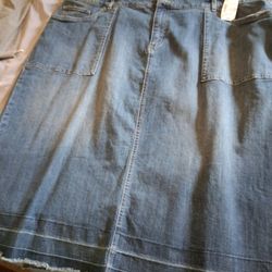 cj banks Plus size denim skirt 