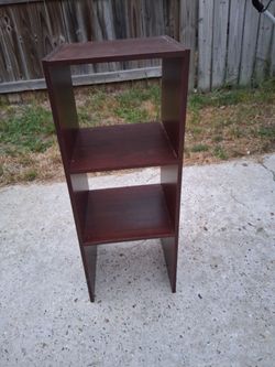 3-Tier Narrow Wood Shelf Unit