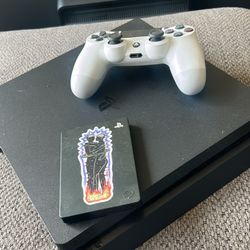 PS4 Console w/ Controller & External Hard Drive 