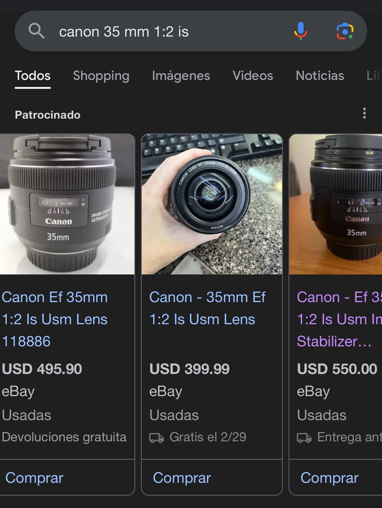 Canon EF 35mm f/2 Lense