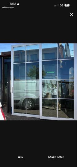 Large Aluminum Frame Glass Door Panels-96”x111”t