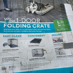 You And Me Brand Large One Door Folding Dog Crate With Divider