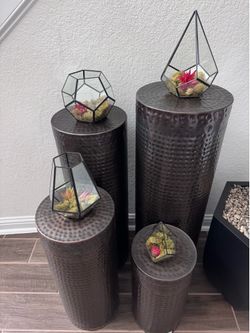 4 copper decorations drums