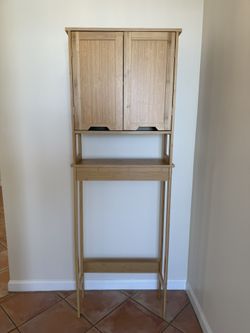Over The Toilet Bamboo Cabinet