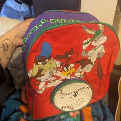 Vintage Looney Tunes Baseball Backpack