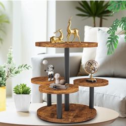 Dark Wood Cake Stand 