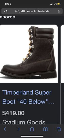40 Below Timberlands Sz 9