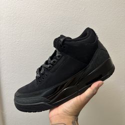 Jordan 3 Retro Black Cat 2025 (size 7.5-11) (size 4-7) (size 1C-12C)