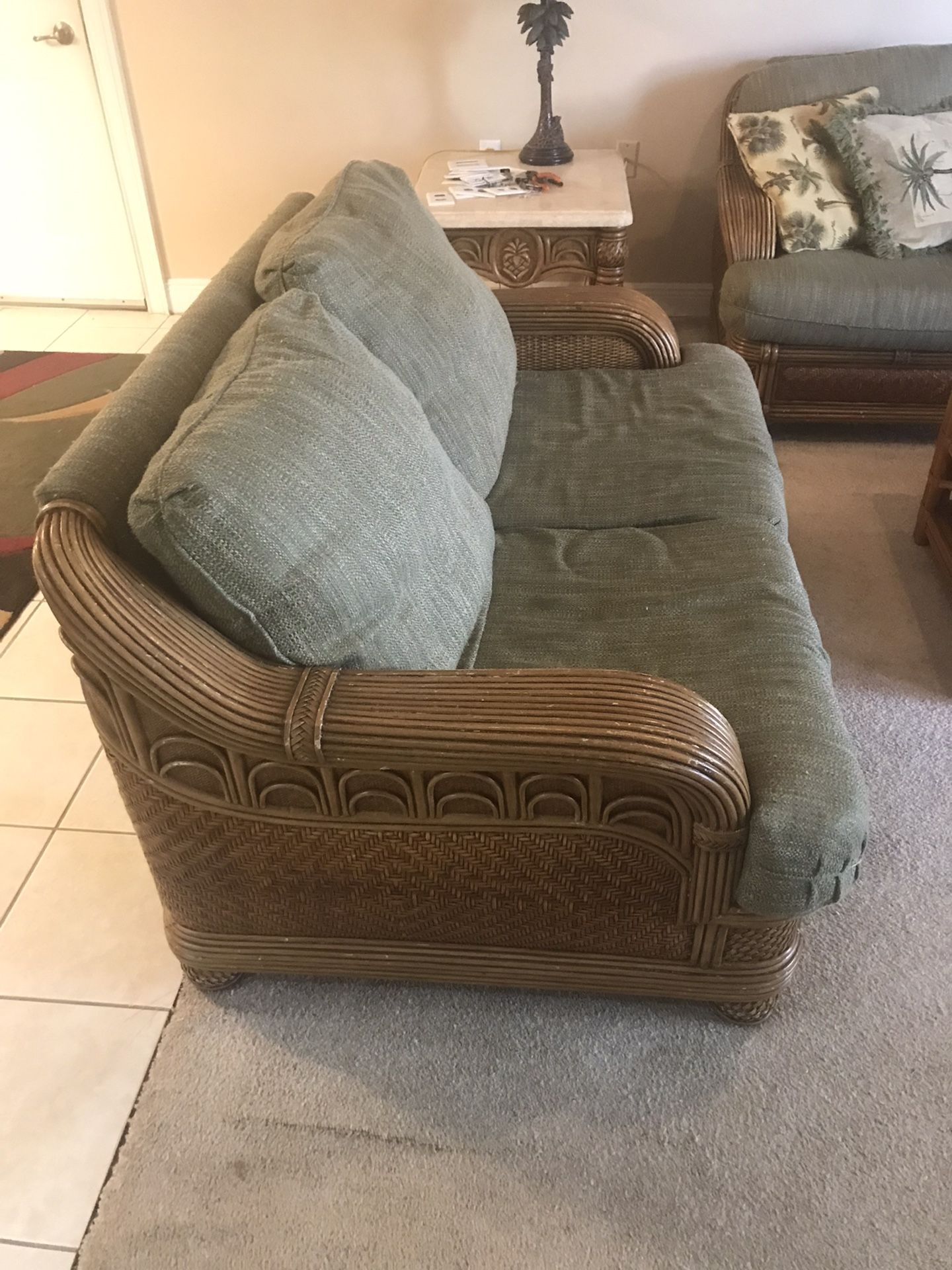 Tommy Bahama Style RATTAN LOVESEAT