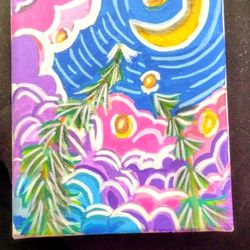 Cloudy Night Painting