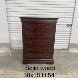 Solid Wood Chest Dresser 